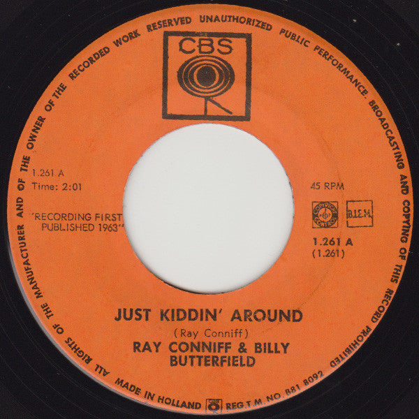 Ray Conniff & Billy Butterfield : Just Kiddin' Around / Heartaches (7", Single)