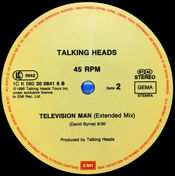 Talking Heads : Road To Nowhere (12", Maxi)