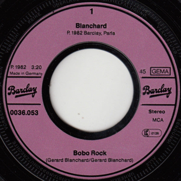 Gérard Blanchard : Bobo Rock (7", Single)