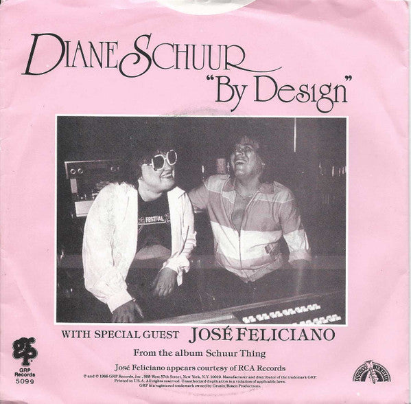 Diane Schuur With Special Guest José Feliciano : By Design (7", Single)