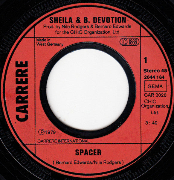 Sheila & B. Devotion : Spacer (7", Single)