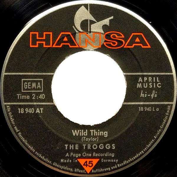 The Troggs : Wild Thing / Lost Girl (7", Single)