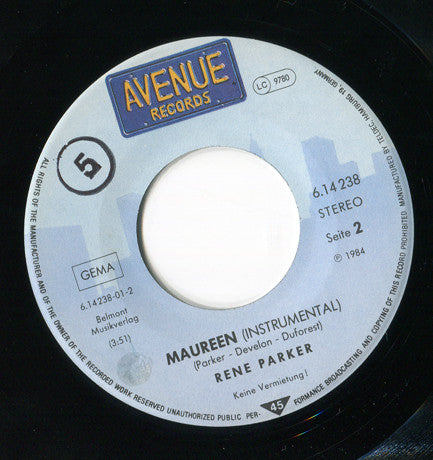 Rene Parker : Maureen (7", Single)