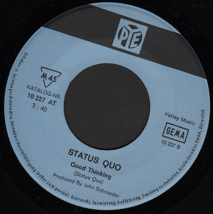 Status Quo : Tune To The Music (7", Single, Mono)