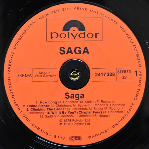 Saga (3) : Saga (LP, Album, RP)