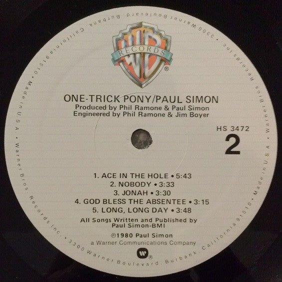 Paul Simon : One-Trick Pony (LP, Album)