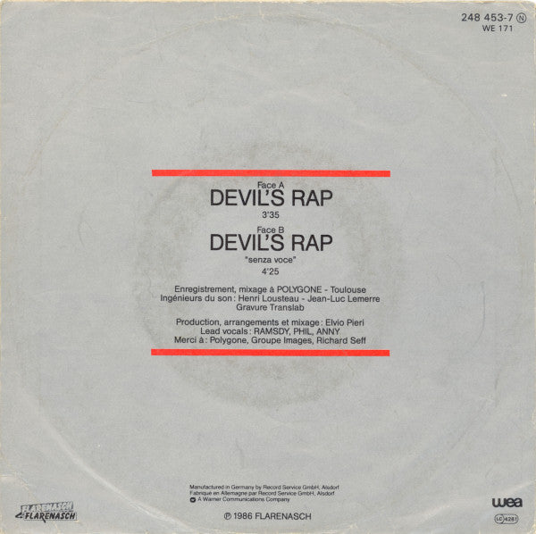 Ramsdy Jay And Gang : Devil's Rap (7")