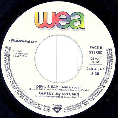 Ramsdy Jay And Gang : Devil's Rap (7")