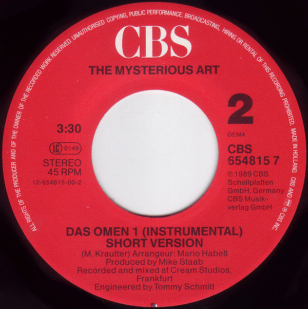 Mysterious Art : Das Omen (Teil 1) (7", Single)