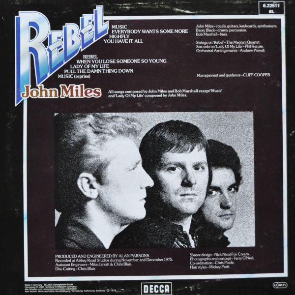 John Miles : Rebel (LP, Album, RE)