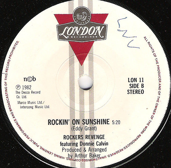 Rockers Revenge Featuring Donnie Calvin : Walking On Sunshine (7")