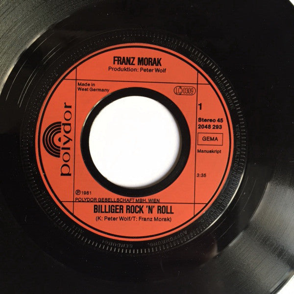 Franz Morak : Billiger Rock 'n' Roll  (7", Single)