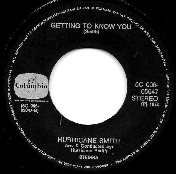 Hurricane Smith : Oh Babe, What Would You Say (7", Single, Tur)