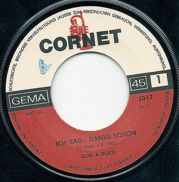 Don & Dotti : Ich Sag: Danke Schön (7", Single)