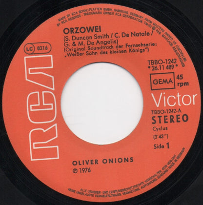 Oliver Onions / M & G Orchestra* : Orzowei / Tema Di Lara (7", Single)