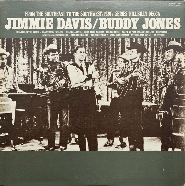 Jimmie Davis, Buddy Jones (2) : Jimmie Davis/Buddy Jones (LP, Comp, Mono)