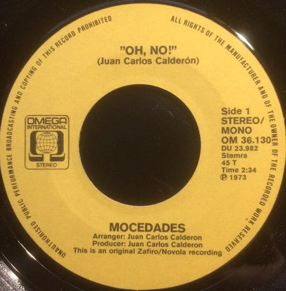 Mocedades : "Oh No" / Mary Ann  (7", Single)