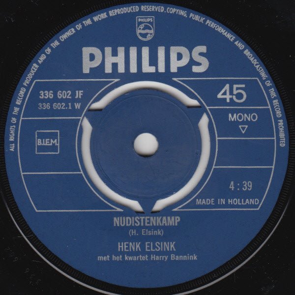 Henk Elsink : Nudisten Kamp / Enzovoort (7", Single)