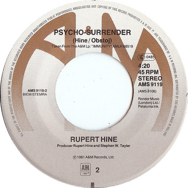 Rupert Hine : Misplaced Love (7", Single)