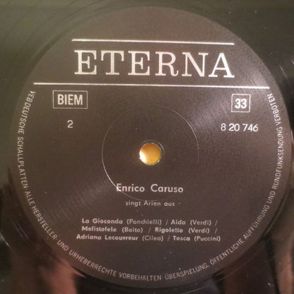 Enrico Caruso : Enrico Caruso Tenor (LP, Comp)