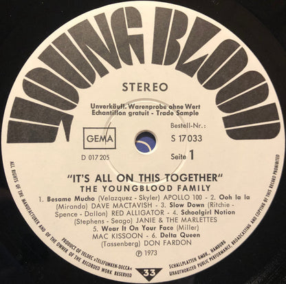 Various : "It's All On This Together" The Youngblood Family (LP, Comp, Promo)