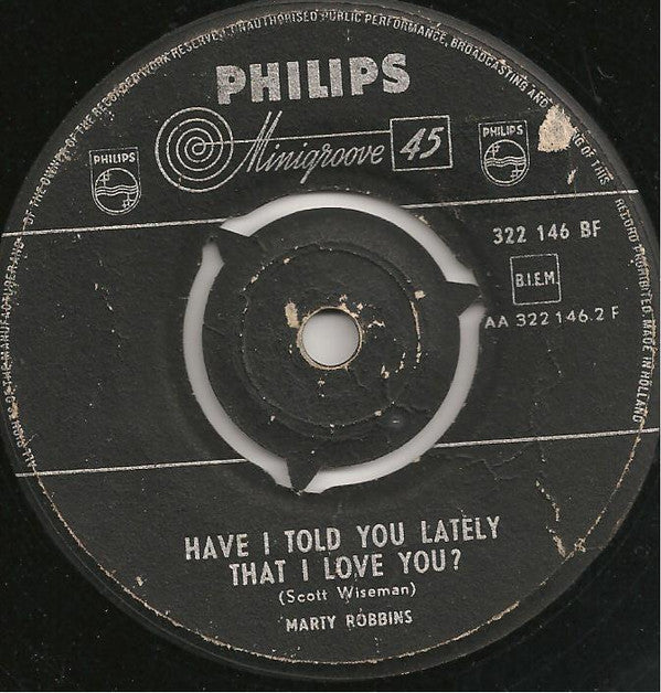 Marty Robbins : Bouquet Of Roses / Have I Told You Lately That I Loved You (7", Single)