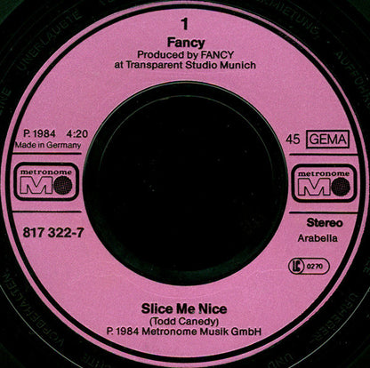 Fancy : Slice Me Nice (7", Single)