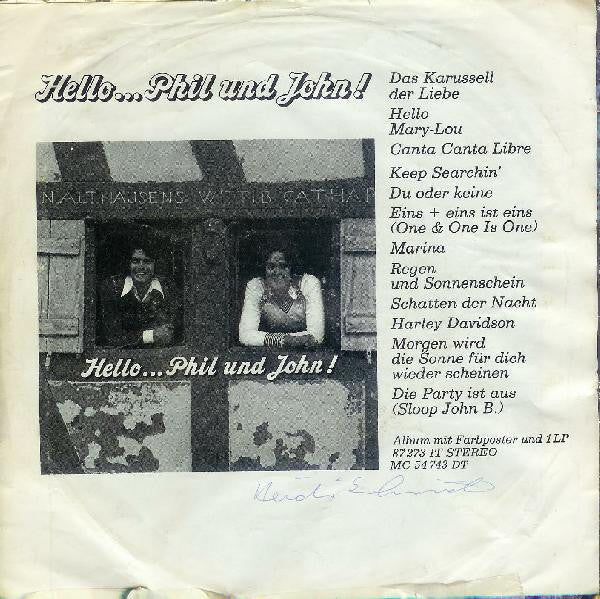 Phil & John : Hello Martina / Sheila (7", Single)