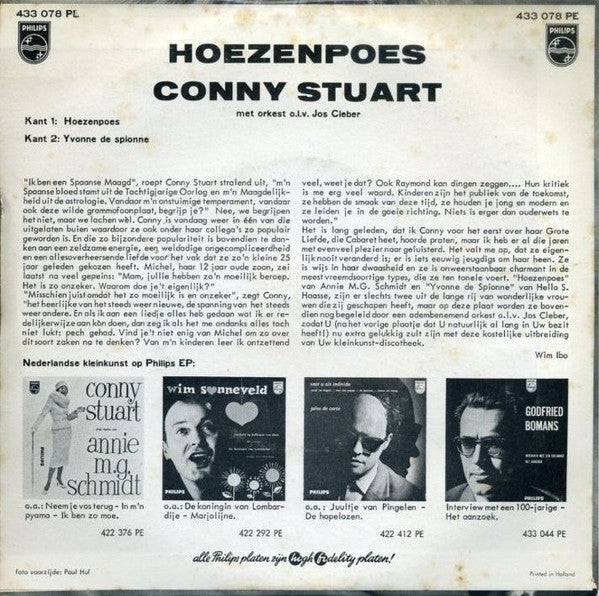 Conny Stuart : Hoezenpoes (7", EP, Mono)