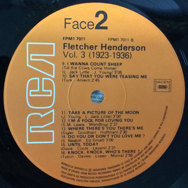 Fletcher Henderson : Volume 3 (1923-1936) (LP, Comp)