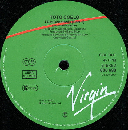 Toto Coelo : I Eat Cannibals (12", Single, Rem)