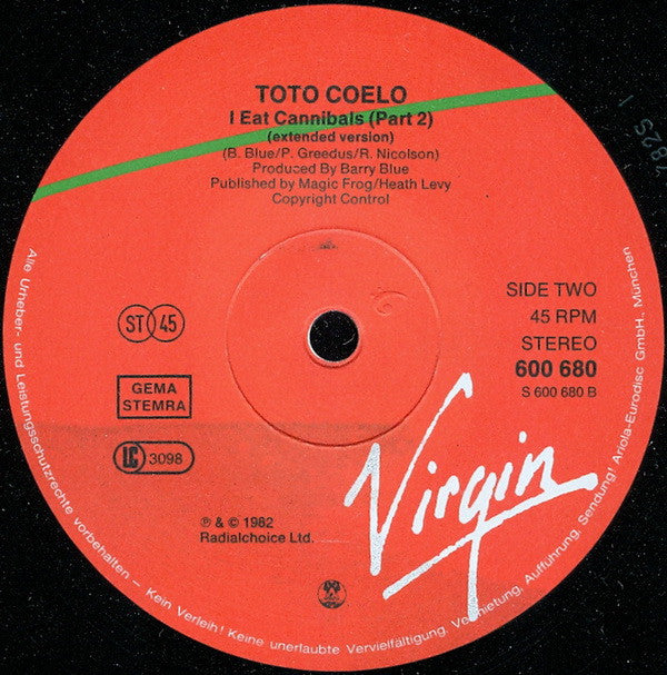 Toto Coelo : I Eat Cannibals (12", Single, Rem)