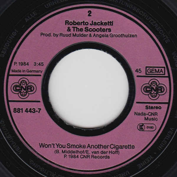 Roberto Jacketti & The Scooters : Make Me Cry (7", Single)