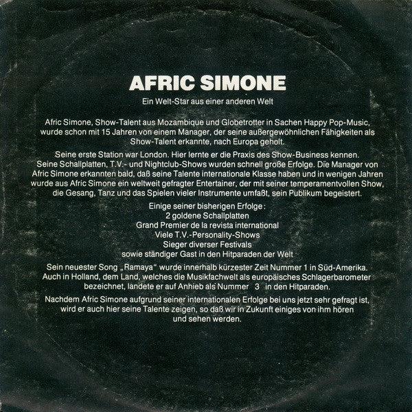 Afric Simone : Ramaya (7", Single)