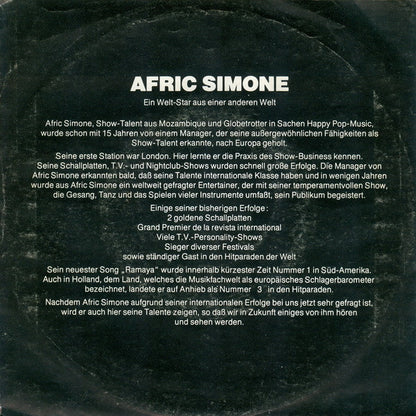 Afric Simone : Ramaya (7", Single)