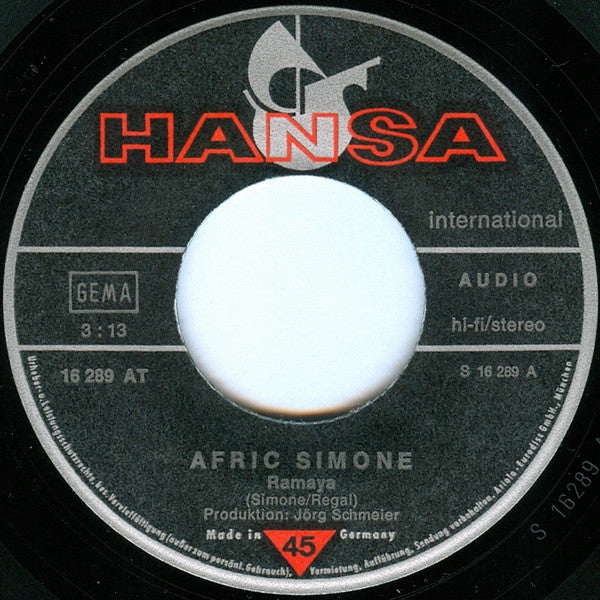 Afric Simone : Ramaya (7", Single)