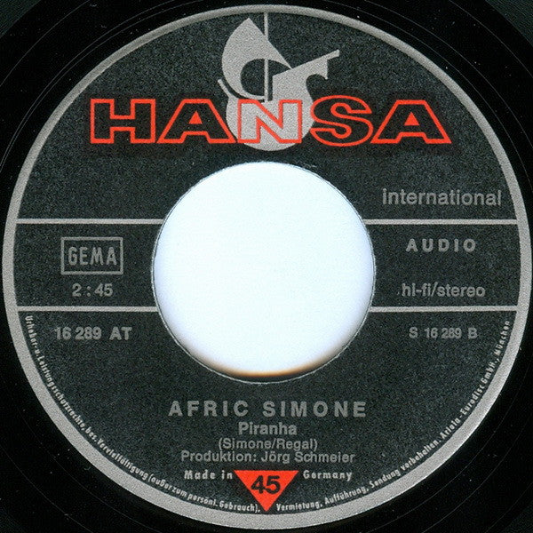 Afric Simone : Ramaya (7", Single)