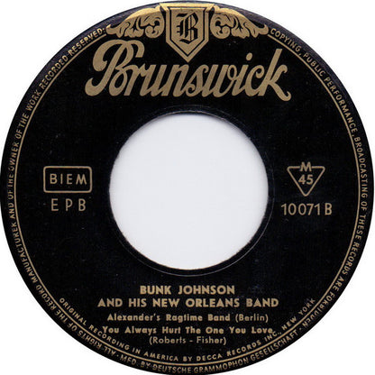 Bunk Johnson And His New Orleans Band : Bunk Johnson And His New Orleans Band (7", EP, Mono)