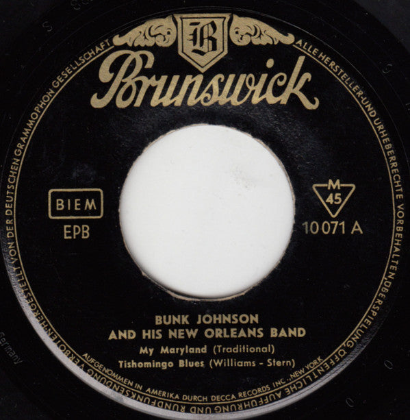 Bunk Johnson And His New Orleans Band : Bunk Johnson And His New Orleans Band (7", EP, Mono)