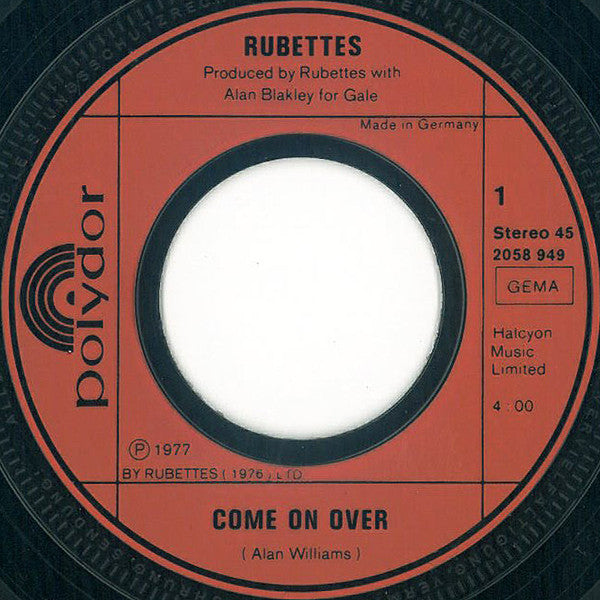 The Rubettes : Come On Over (7", Single)