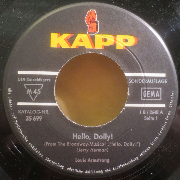 Louis Armstrong : Hello, Dolly! / A Lot Of Livin' To Do (7", Single, Club)