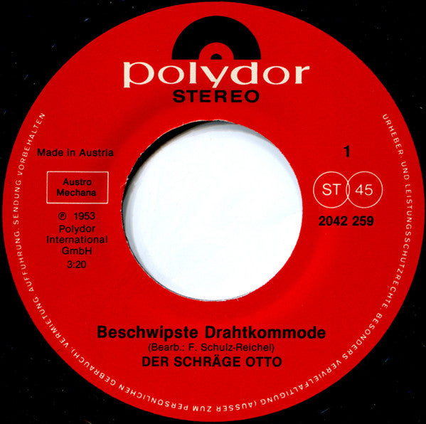 Der Schräge Otto : Beschwipste Drahtkommode (7", Single)