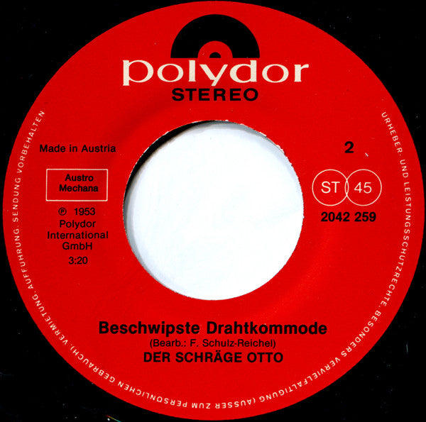 Der Schräge Otto : Beschwipste Drahtkommode (7", Single)