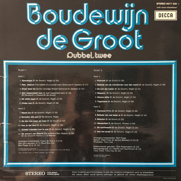 Boudewijn de Groot : Dubbel, Twee (2xLP, Comp)