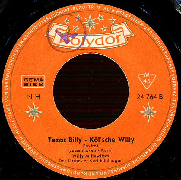 Willy Millowitsch : Ich Ein Bißchen - Du Ein Bißchen / Texas Billy - Köl'sche Willy (7", Single, Mono)