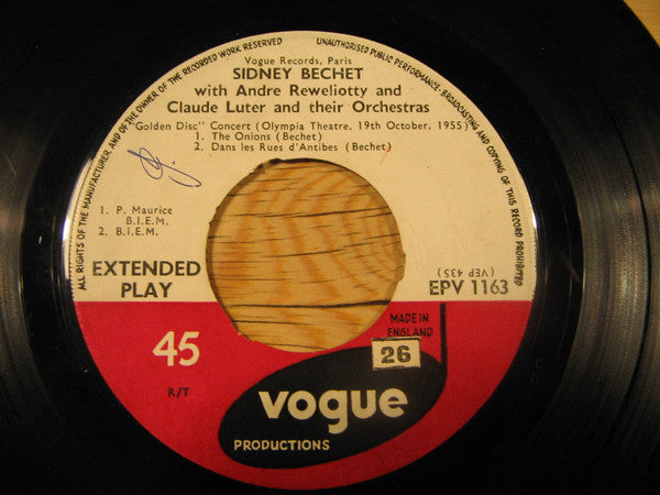 Sidney Bechet With André Réwéliotty And Claude Luter Et Son Orchestre : "Souvenir" (7", EP)