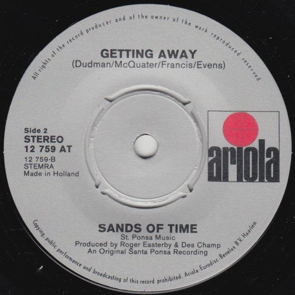 The Sands Of Time (2) : Down By The River / Getting Away (7", Single)