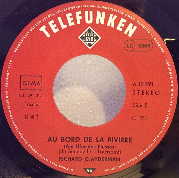 Richard Clayderman : Au Bord De La Rivière / Les Fleurs Sauvages (7", Single)