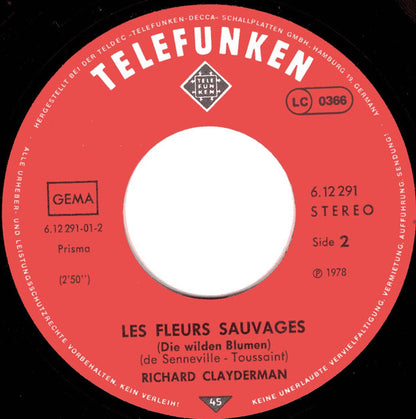 Richard Clayderman : Au Bord De La Rivière / Les Fleurs Sauvages (7", Single)