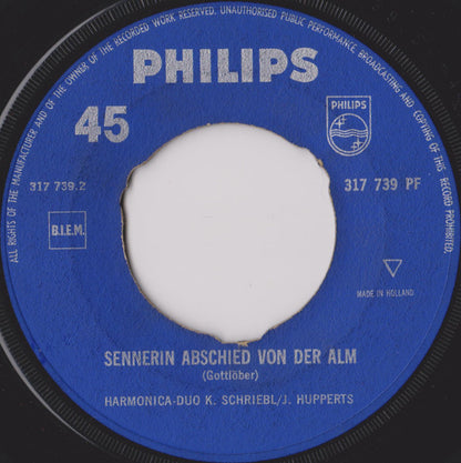 Harmonica Duo K. Schriebl / J. Hupperts : Im D Zug (7", Single, Mono)